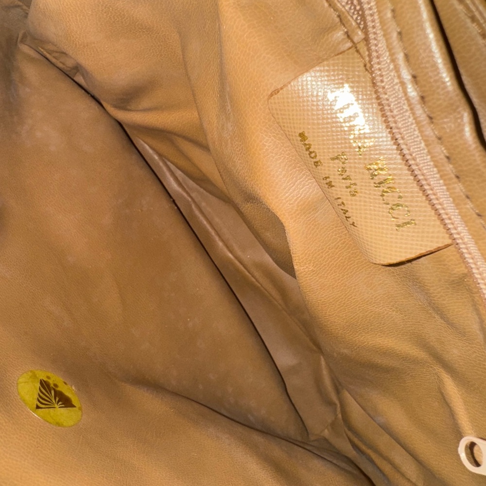 🌹Nina Ricci 🌹 canvasTan and Gold top handle bag - Picture 3 of 7